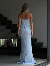 שמלת מוניקה תכלת