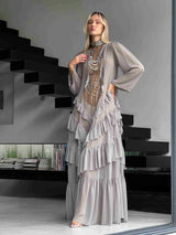 שמלת סיציליה ירוק אפור