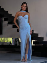 שמלת עלמה תכלת