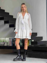 שמלת אדית לבן