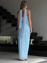 שמלת מלאני תכלת