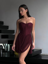 שמלת נאיה בורדו