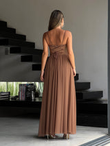 שמלת קלי חום