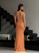 שמלת ריזל כתום