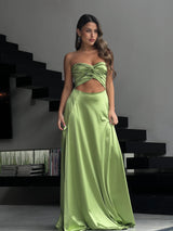 שמלת רוקו ירוק