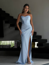 שמלת מוניקה תכלת