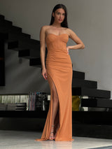 שמלת ריזל כתום