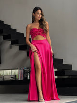 שמלת רוקו ורוד