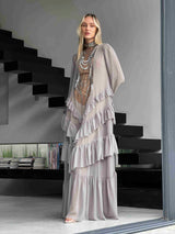 שמלת סיציליה ירוק אפור