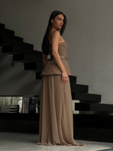 שמלת רייל חום