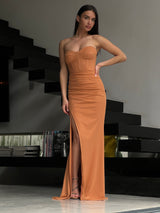 שמלת ריזל כתום