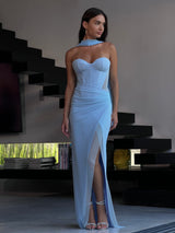 שמלת עלמה תכלת