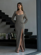 שמלת רוזטה חאקי