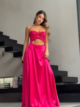 שמלת רוקו ורוד