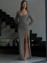 שמלת רוזטה חאקי