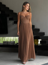 שמלת קלי חום