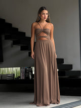 שמלת הייזל חום