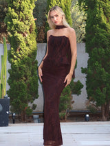 שמלת ג׳ולי חום