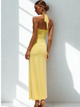 שמלת פלורה צהוב