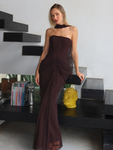 שמלת רוזאן חום - SHESH