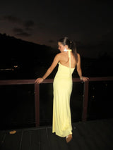 שמלת פלורה צהוב