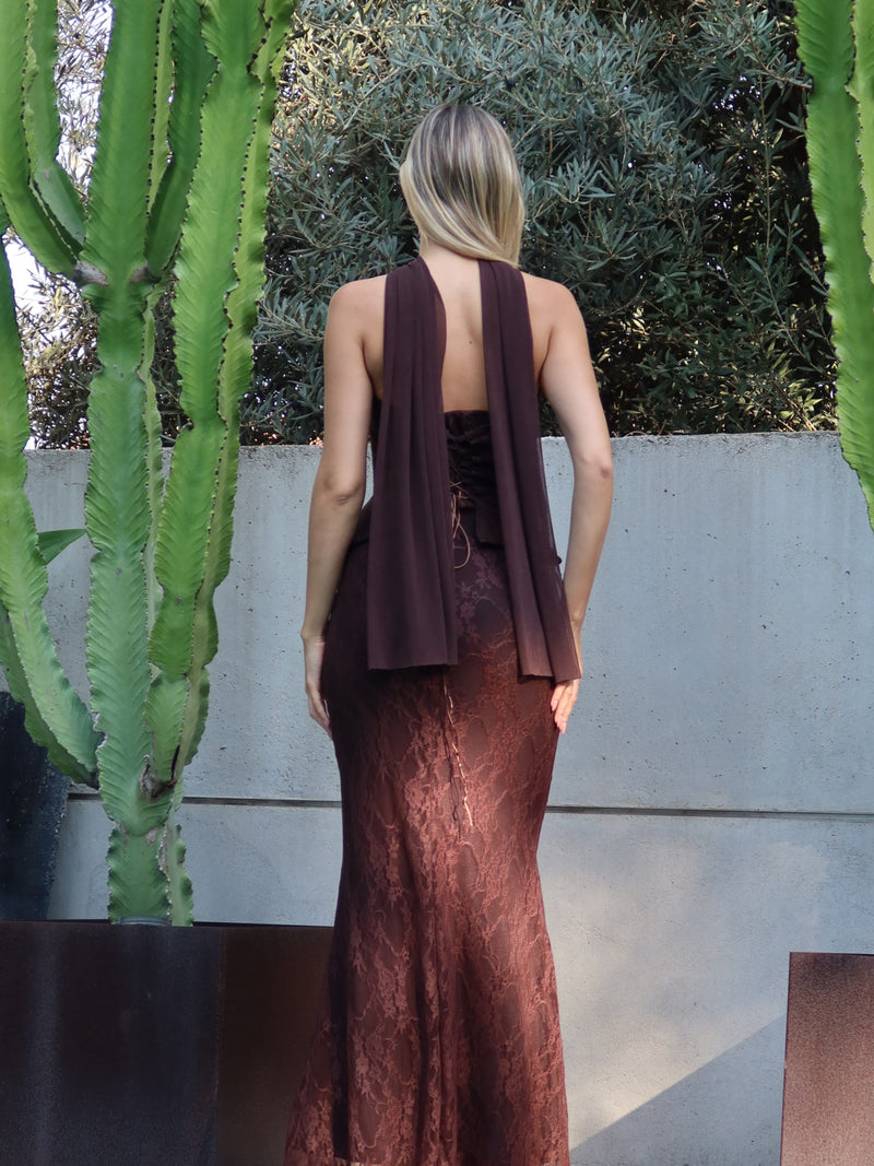 שמלת ג׳ולי חום