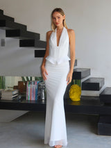 שמלת רום לבן - SHESH